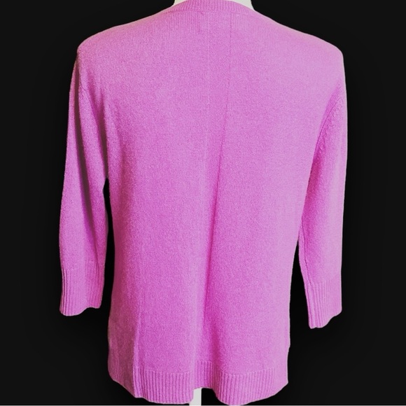 Anthropologie Purple Limited Edition Cashmere Collection Cassini V-Neck Sweater - Picture 12 of 16